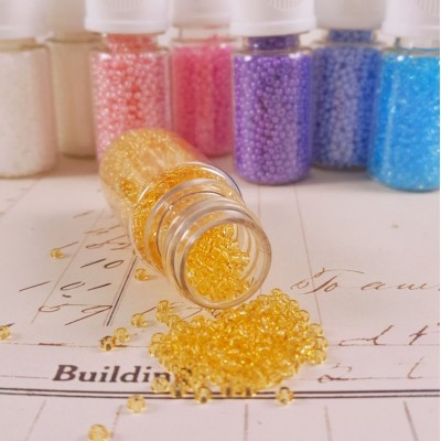 Seed beads yellow, transparent