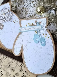 Ножи для вырубки скрапбукинг фоновый Снежная пурга фото 3
