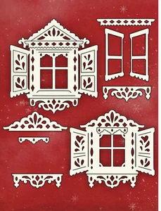 Чипборд Окна с наличниками 3 фото 3