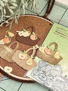Ножи для вырубки скрапбукинг Корзина с фруктами фото 2