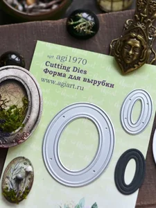 Ножи для вырубки скрапбукинг Сет овальных рамок №1 фото 2