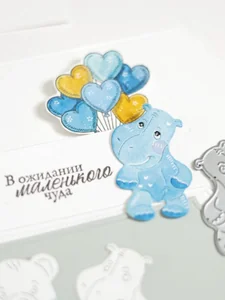 Ножи для вырубки скрапбукинг Мишка и бегемотик фото 6
