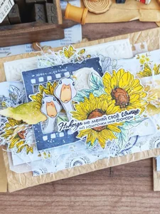Набор штампов скрапбукинг Любимые подсолнухи фото 4